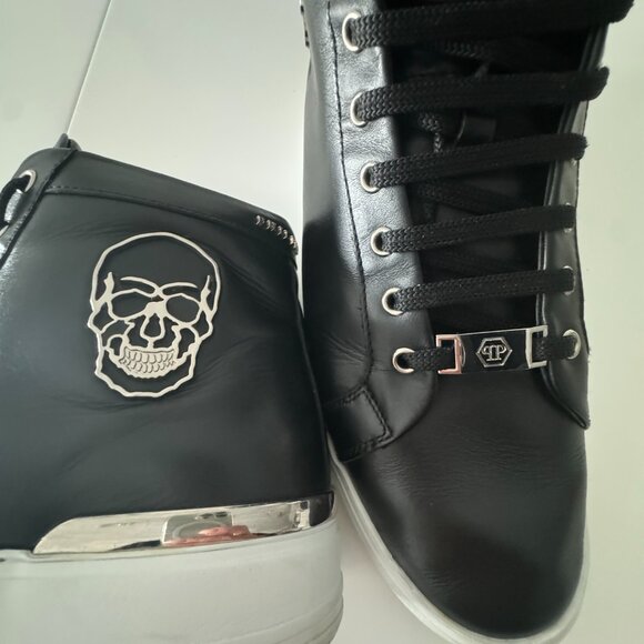 Philipp Plein Hi-Top Sneakers The $kull TM, Size 43 - Picture 11 of 17